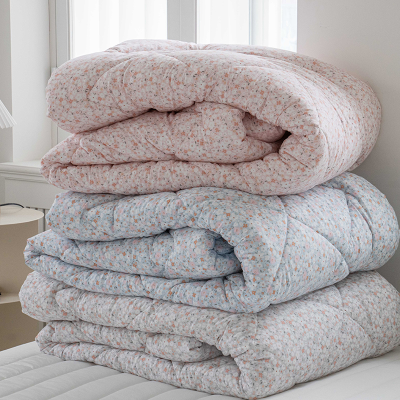 송화 에밀리 알러지케어 세미마이크로 먼지없는 원단 플라워 패턴 가성비 국내생산 차렵이불 3가지 색상 