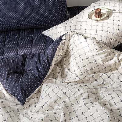 송화 알러지케어 세미마이크로 먼지없는 아미 차렵이불 모던한 패턴 관리하기 편한 가성비 이불 2가지 색상