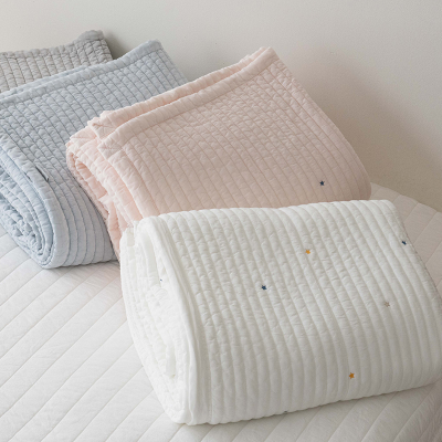 송화 별밤 자수 스프레드 패드&이불 겸용 먼지없는 알러지케어 렌징 모달 유아 침구