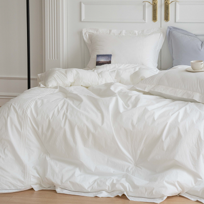 송화 하이엔드 호텔침구 세인트 고밀도면&모달 양면 핸드메이드 핀턱 프릴 자수 고급 호텔베딩