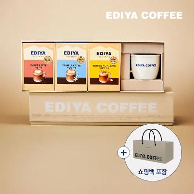 [이디야] 라떼 선물세트 (라떼 3종 + 머그컵 세트)