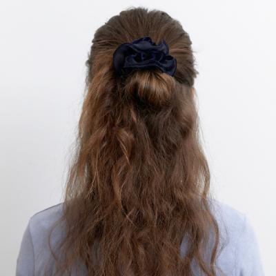 카인더베이비 벨벳 로맨틱 메쉬 레이스 스크런치 - 네이비