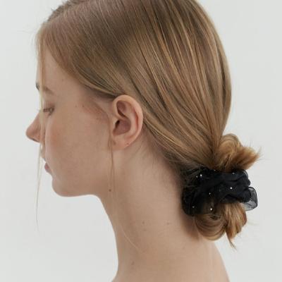 카인더베이비 메쉬 레이어드 스크런치 - 블랙