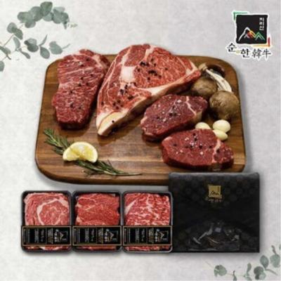 [지리산 순한한우/1등급~1++등급] 구이용세트 [1kg-2kg] [등심/안심/채끝]