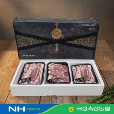 [지리산흑돼지] 흑돼지 구이용 세트(오겹살1kg+목살500g)