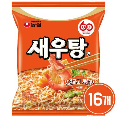 봉지)농심 새우탕면 16개
