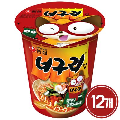 컵)농심너구리얼큰한맛소 12개