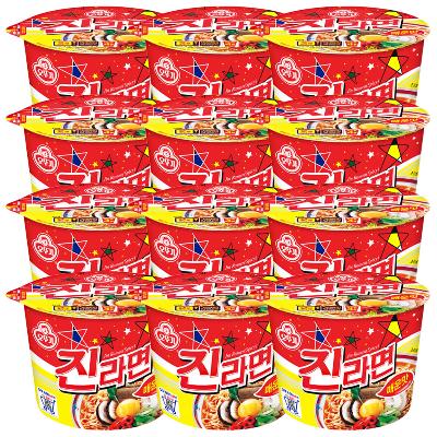 컵)오뚜기진라면매운맛큰컵110g 12개