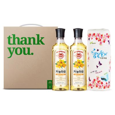 [사조해표] 카놀라유 실속 3호 (카놀라유 500ml 2개 + 키친타올)