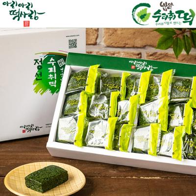 [아리아리떡사랑] 정선 (밥알)수리취 인절미 -36개입 (선물용/밀봉포장)