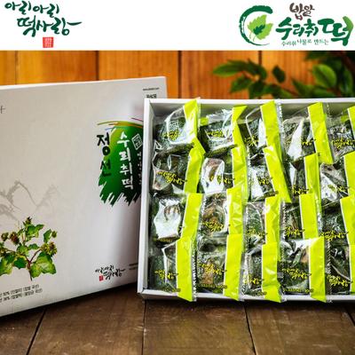 [아리아리떡사랑] 정선 (밥알)수리취 인절미 -48개입 (선물용/밀봉포장)