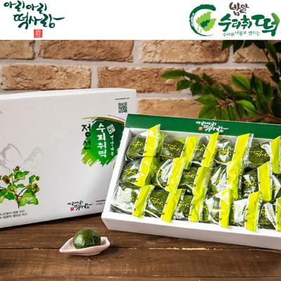 [아리아리떡사랑] 정선 (밥알)수리취 찹쌀떡 -36개 (선물용/밀봉포장)
