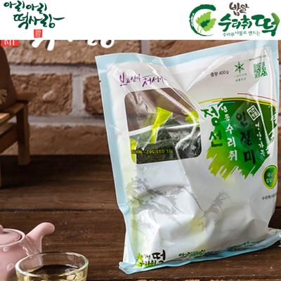 [아리아리떡사랑] 정선 (밥알)수리취 인절미 -4봉(10개입*4)