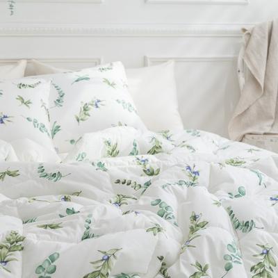 심플 국내생산 내추럴 광목 순면 100% 사계절 차렵이불 은은한 꽃무늬 패턴 (2가지 색상)