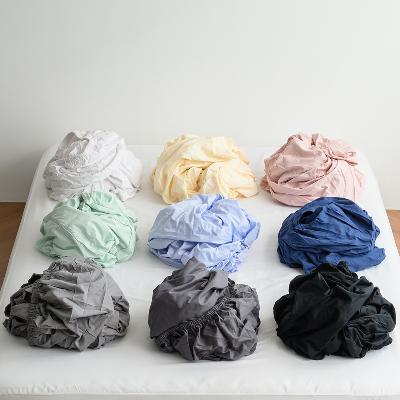 심플 샤이니 40수 순면 100% 홑겹 매트리스 커버 모든 사이즈 (9가지 색상)