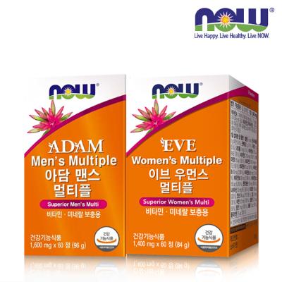 [나우푸드] 아담+이브 멀티비타민 남여성 커플세트