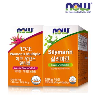 [나우푸드] 이브 우먼스 멀티플 (60정/2개월분) + 실리마린 (60캡슐/2개월분)