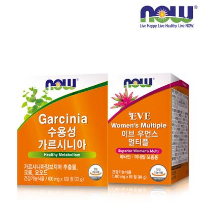 [나우푸드] 이브 우먼스 멀티플 (60정/2개월분) + 수용성 가르시니아 (120정/1개월분)