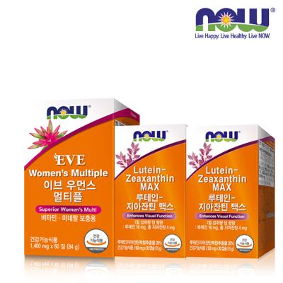 [나우푸드] 루테인 지아잔틴 맥스(30캡슐)x2박스+이브 우먼스 멀티플(60정)
