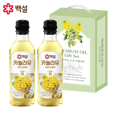 [백설] 카놀라유 500MLX2P 선물세트 식용유 기름 오일 명절 선물세트