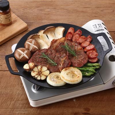 [키친플라워] 그리들 38cm 대형 삼겹살 고기불판 그리들팬 가정용 고기판 솥뚜껑불판