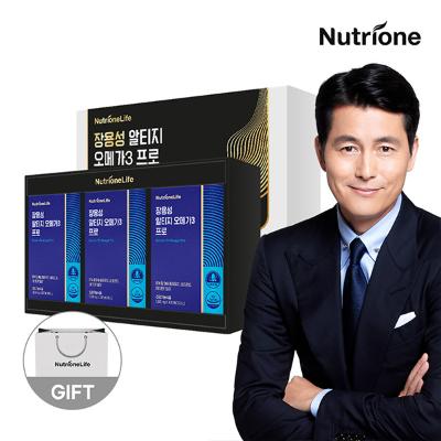[뉴트리원] 정우성 초임계 장용성 알티지 오메가3 프로 3개입 선물세트+쇼핑백P (3개월분)