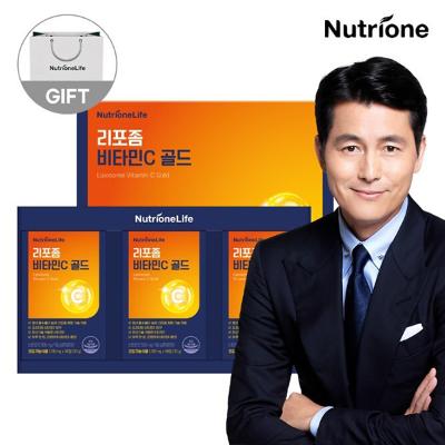 [뉴트리원] 정우성 리포좀 비타민C 골드 3개입 선물세트 (3개월분) + 쇼핑백