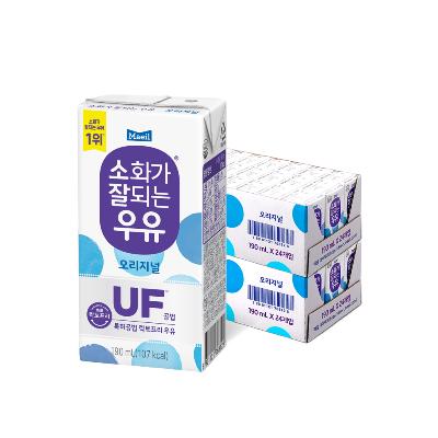 [매일유업] 소화가 잘되는 우유 오리지널 190ml 48팩