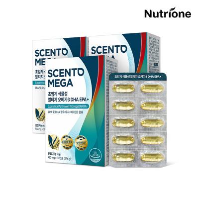 [뉴트리원] 센토메가 초임계 식물성 알티지 오메가3 DHA EPA+ 3-6박스