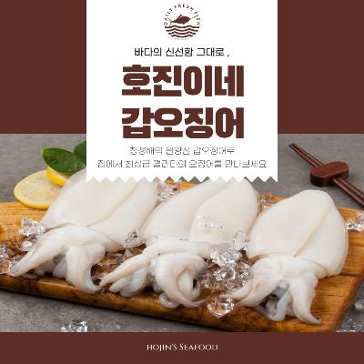 호진이네 손질 급냉 갑오징어 신선한오징어 버터구이 볶음재료 1kg~5kg