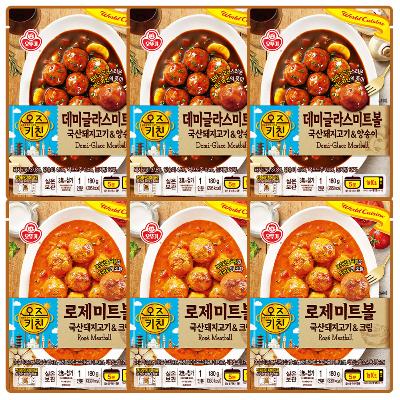 오뚜기 오즈키친 데미글라스 미트볼 3개+로제 미트볼 3개
