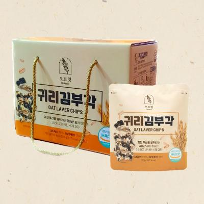 ★타임특가★ (오트릿) 귀리김부각 5봉 선물세트 당류0% 저당 무설탕 김스낵 건강간식