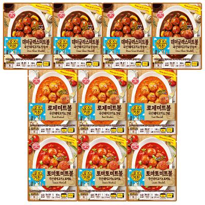 오뚜기 오즈키친 데미글라스 미트볼 4개+로제 미트볼 3개+토마토 미트볼 3개