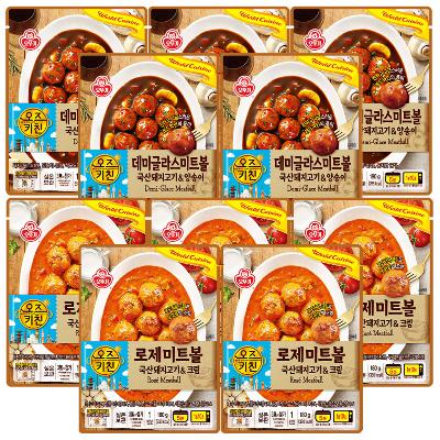 오뚜기 오즈키친 데미글라스 미트볼 5개+로제 미트볼 5개