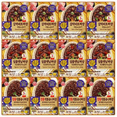 오뚜기 오즈키친 갈릭비프짜장 4개+일품 옛날짜장 4개+정통직화 유니짜장 4개