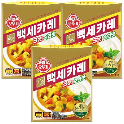오뚜기 백세카레 3분 순한맛 200g x 3개