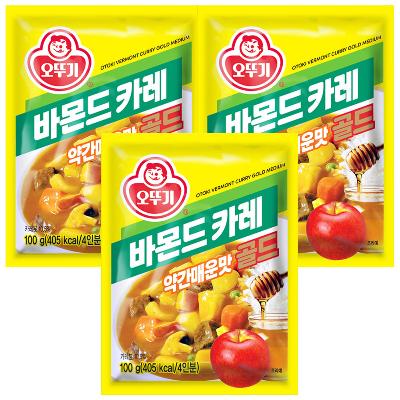오뚜기 바몬드 카레 골드 약간매운맛 100g x 3개