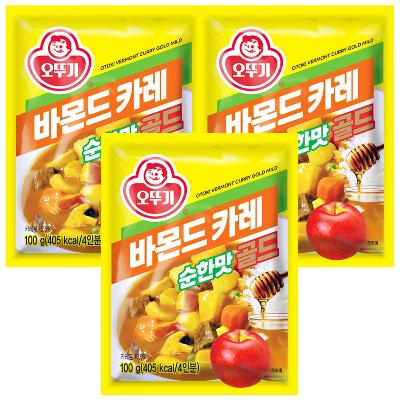 오뚜기 바몬드 카레 골드 순한맛 100g x 3개