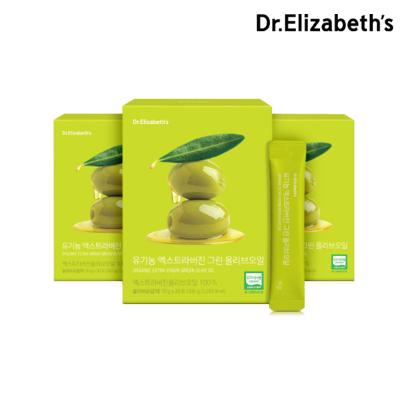 [닥터엘리자베스] 유기농 엑스트라버진 그린 올리브오일(30포) x 3박스