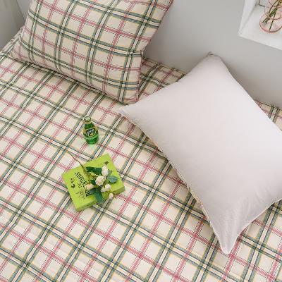 심플 알러지케어 먼지없는 소프트마이크로 마드라스 체크패턴 미끄럼방지 밴딩 침대패드 3가지색상