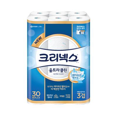 크리넥스 3겹 울트라클린 25m30롤 1팩