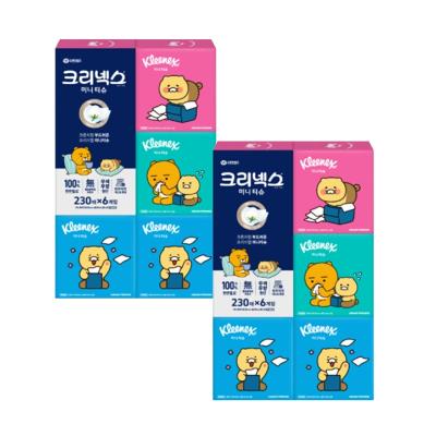크리넥스 디럭스 미니맥시(카카오) 230매6입 2개
