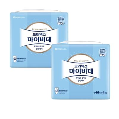 크리넥스 마이비데 클린케어 46매4입 2팩