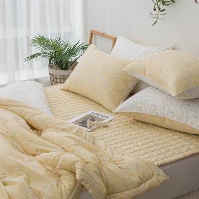 심플 알러지케어 빈티지플라워 패턴 마이크로모달  미끄럼방지 침대패드 SS/Q