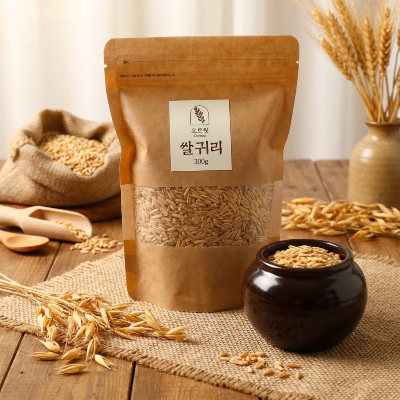 강진 소포장 국산 쌀귀리 300g 4팩 국내산잡곡