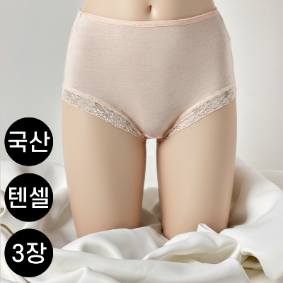 [3매] 국산 여성 텐셀 노라인 팬티 여자 속옷_주영상회