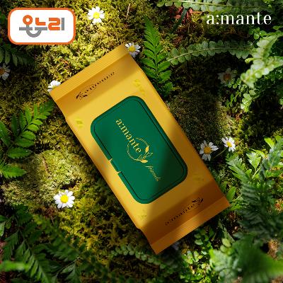 [아망떼] 물티슈 프렌즈 70평량 도톰한 신생아 유아 아기물티슈 엠보싱 캡형 72매 10팩