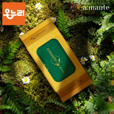 [아망떼] 물티슈 프렌즈 70평량 도톰한 신생아 유아 아기물티슈 엠보싱 캡형 72매 10팩