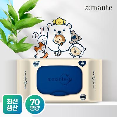 [아망떼] 아띠 두꺼운 프리미엄 70평량 고평량 물티슈 70매 20팩