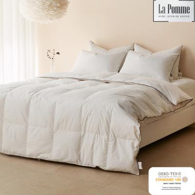 [라뽐므] 화이트 코튼 구스 이불(사계절용)+구스베개